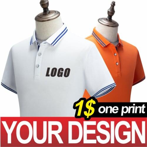 NSLP Mens and Womens Polo Shirt Fashion Short Sleeve Top Custom Embroidery Printed Logo