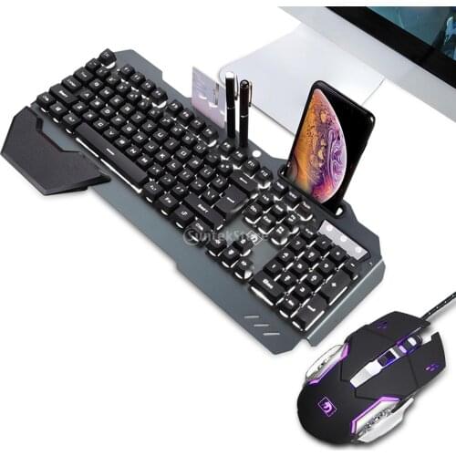 2.4G Wireless Keyboard and Mouse Kit Rechargeable, Rainbow Backlit, 3000mAh Large Capacity