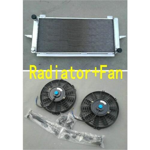 NEW 50MM Aluminum radiator & 2*FANS for FORD ESCORT SIERRA RS500/RS COSWORTH 2.0 82-97