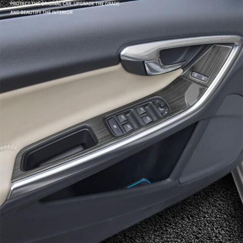 Stainless Steel Window Switch Decorated Frame For S60L V60 XC60 2012 13 14 15 16 17 AAA586