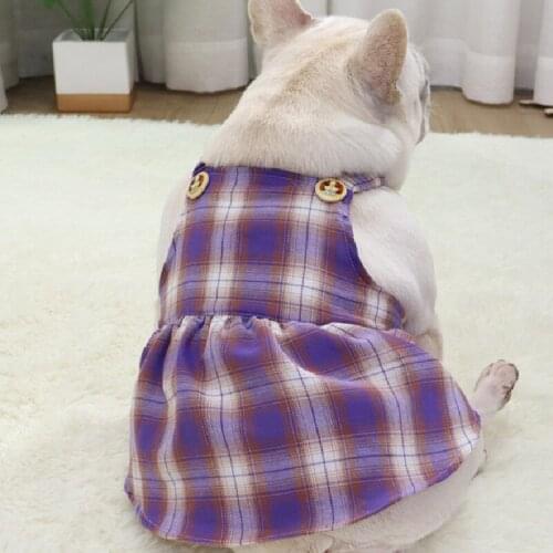 Pug Dog Dress Summer French Bulldog Clothes Skirt Poodle Schnauzer Costumes Apparel Frenchies Dog Clothing Dresses Dropshipping