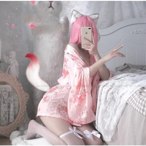 Japanese Style Vintage Floral Woman Oriental Haori Yukata Gradient Vestido Harajuku Skirt Asian Clothes Sakura Girl Kimono Dress