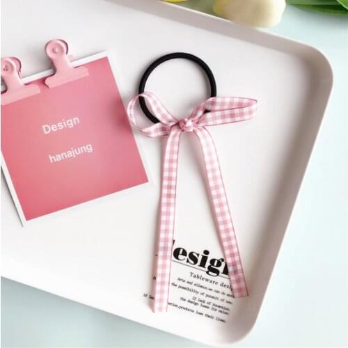 10pcs/lot Bowknot Rubber Elastic Rubber Bands Korean Style Bowknot Basic Girl Women Headwear Hair Accessories Tie Gum