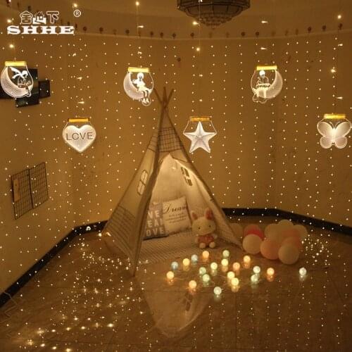 Romantic Lover 3D LED Illusion Night Light Icicle Curtain Fairy String Light Illusion Lamp for Wedding Party Valentine