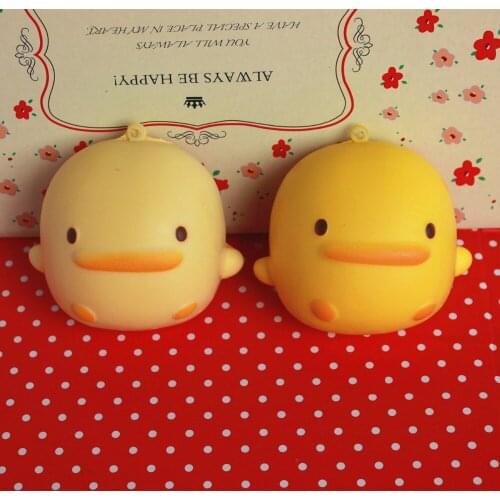 7cm*6cm kawaii squishy fragrance Yellow duck queeze bun toys for cell phone keys squishies Rilakkuma bread