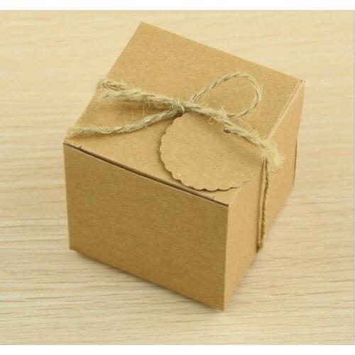 European-Style Wedding Sugar Bag Retro Kraft Paper DIY Candy Box Carton Packaging Snack Box Wedding Favor Party Supplies