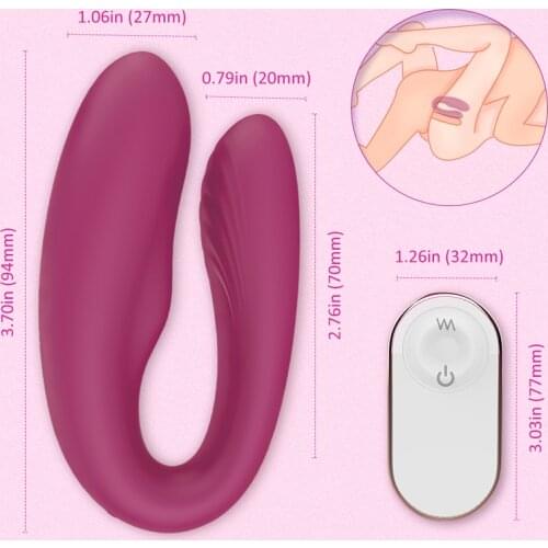 Quiet Dual Motor U Shape G Spot Vibrator Wireless Remote Control Clitoris Vibrators Stimulation Sex Toy for Women Couple Play