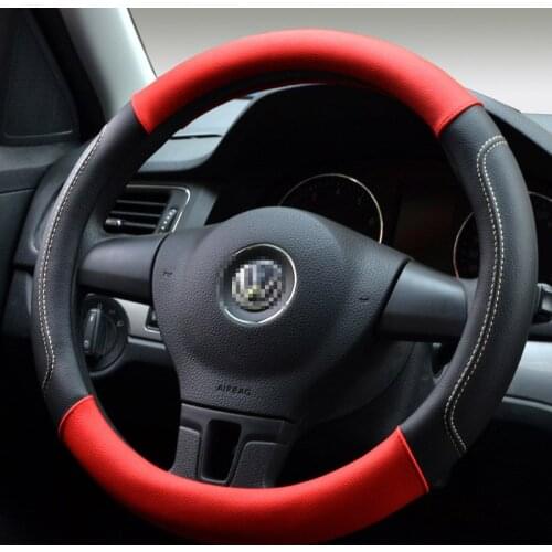 Universal Car Steering-wheel Cover 37CM-38CM Micro Fiber Leathe Car-styling Sport Auto Steering Wheel Covers Anti-Slip 15 inches