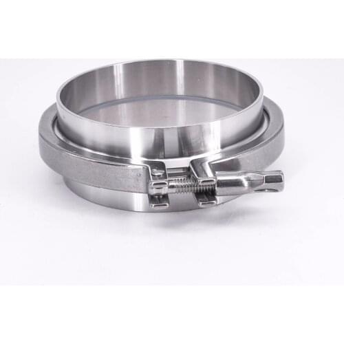 Clamp 4" Tri Clamp x 108mm 4.25" Pipe OD Stainless Sanitary 2 PCS SS304 Weld Ferrules + 1 PC SS304 Clamp + 1 PC Gasket