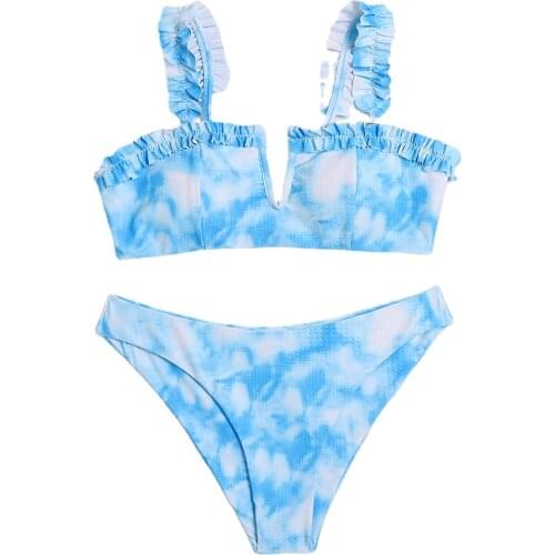 2021 new split swimwear with chest strap sexy swimsuit swimwear bikini bathing suits woman