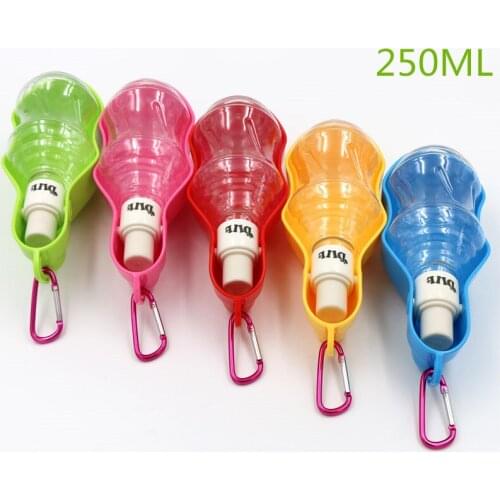 1 Pcs Animals Drinking Water 250ML Dog Drinking Outdoor Kettle Pet Dog Auto Drinking Bowl Cat Plastic Travel Drinking Mug