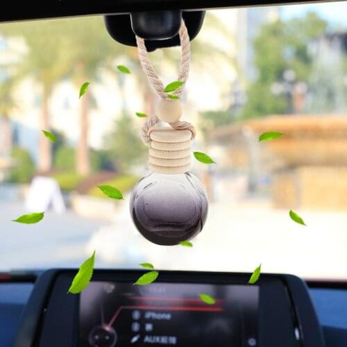 10pcs Air Freshener Car Hanging Perfume Bottle Pendant Automobiles Decorative Ornament Empty Glass Diffuser Fragrance Bottle