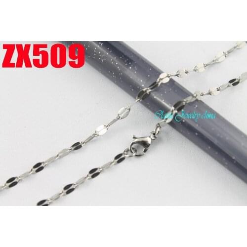 2.5mm Smooth surface lip chain stainless steel necklace fashion chains sweater chain 20pcs ZX509