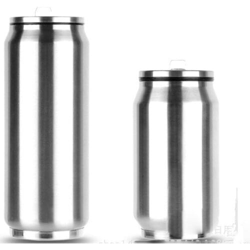 20pcs fashion 12oz/17oz Thermos Double Walled Soda Cans Vacuum Insulated Stainless Steel Coffee mugs with Flip up Straw