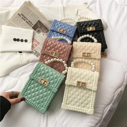 2021 Summer New Small Bag Cute MINI Kids Bag Fashion Mobile Phone Bag Lingge Chain Bags Shoulder Bag Ladies Messenger Bag