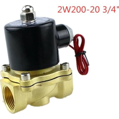 3/4" 220V Electric Solenoid Valve Pneumatic 2 Port Water Oil Air Gas 2W-200-20
