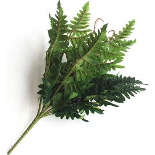 Artificial Plastic Green Plant Decor Faux Fake Fern Shrub Greenery Office Living Room Decoration Wedding Party Events Supplies