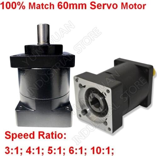 Speed Ratio 3:1 Nema24 60mm Planetary Gearbox Reducer Shaft 14mm Carbon Steel Gear for 200W 400W 600W Servo Motor
