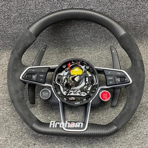 Matte Carbon Fiber Steering Wheel Paddle Shifter For Audi A1 A2 A3 A4 A5 S3 S4 RS3 RS4 RS5 RS6 RS7 S line For Audi R8 TT TTRS