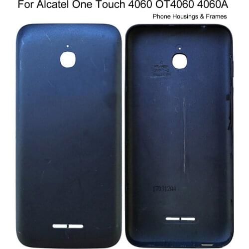 Mobile Phone Housings Frames For Alcatel One Touch 4060 OT4060 4060A Battery Back Cover Door Housing Hard Plastic Case