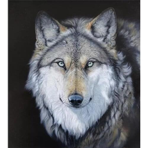 Animal wolf Cross Stitch Kits High Quality Color 14CT Unprinted For DIY Embroidered Handmade Arts Set Wall Home Decor Handmade