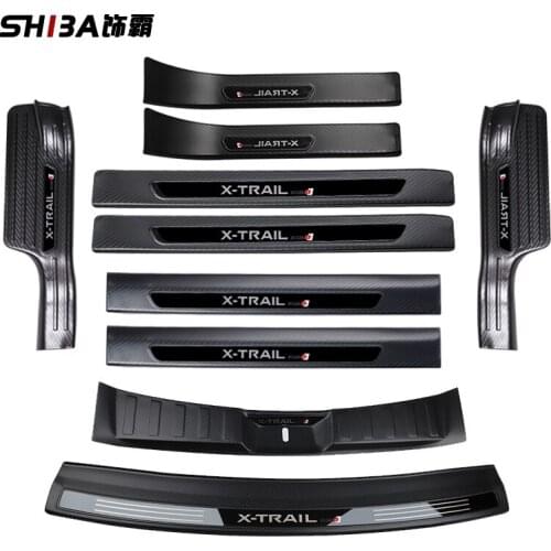 For Nissan X-trail T32 2017 2018 2019 Stainless Steel Scuff Plate/door Sill And Rear Bumper Protector Sill