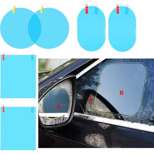 2/4Pcs Car Rainproof Film Car Rearview Mirror protective Rain proof Anti fog Waterproof Film Membrane Car Sticker Accessories