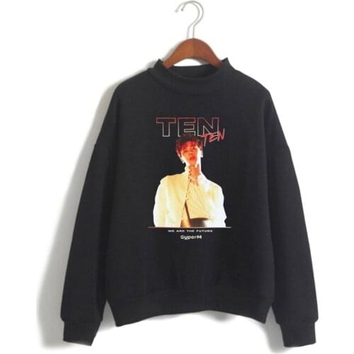 New Kpop SuperM New Korean Team High Collar Cool Clothes Long Sleeve K-pops Sweatshirts Hot Sale Women/MenTurtlenecks