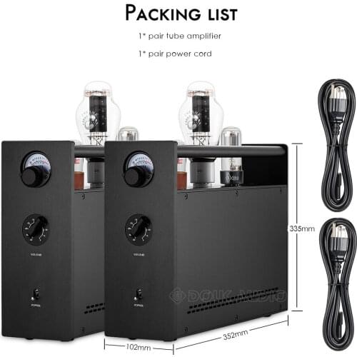 New product 300B (1 pair) left/right channel dual channel tube HIFI stereo power amplifier, separated pure class A tube