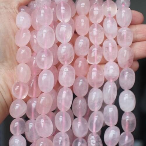 Wholesale 13-18mm Natural Rose Quart Smoth Freeform Beads 15",For DIY Jewelry Making !We provide mixed wholesale for all items
