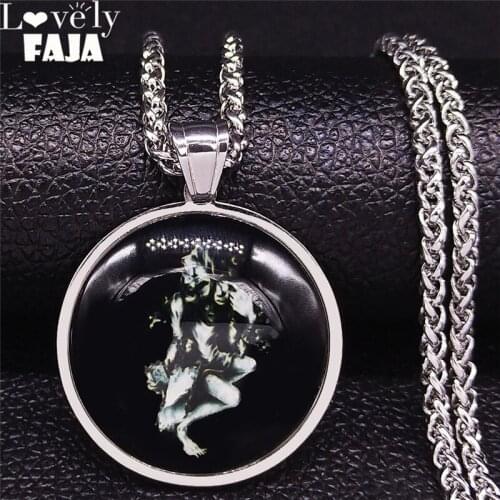 Stainless Steel Demon Seal Necklace for Men/Women Silver Color Satan GAAP Chain Necklaces Pendants Jewery colier femme N1254S03