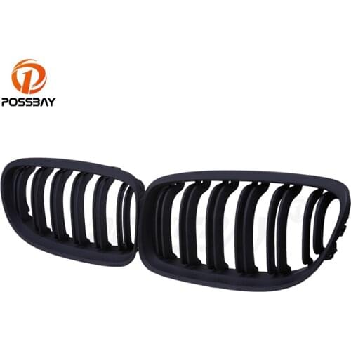POSSBAY Fit for BMW 3-Series E90 Sedan 2008-2011 Facelift Double Rib Front Bumper Kidney Grille High Quality Car Center Grills