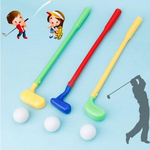 Sturdy Mini Golf Sports Game 3 Clubs+3 Ball Golf Club Toys Outdoor Toy Kids
