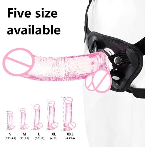 Strap-On Realistic Penis Erotic Soft Jelly Dildo G-Spot Stimulator Female Masturbator Anal Butt Plug Dick Sex Toys for Adult 18