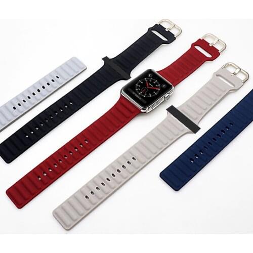 Strap for Apple Watch 5 Band 40mm 44mm iWatch serie 4/5/6/SE Buckle Soft Silicone Bracelet Apple watch band 42 38mm Accessories