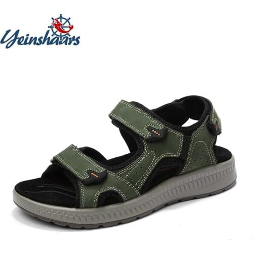 YEINSHAARS Sandals Mens Summer Breathable Leisure Sports Sandals Mens Beach Mens Shoes Big Size 38-48