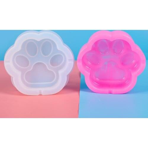 Silicone Mold Ashtray Resin Mold Cat Paw Mold For DIY Resin UV Crystal Epoxy Crafts Crystal Ashtray Home Decoration