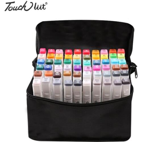 Touchliit Art Marker 204 Colors Alcoholic Oil Marker Double Ended Fine Tip Art Painting for Anime/Building/Clothes/Landscape