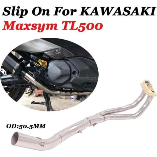 Motorcycle Exhaust Escape Muffler Modify Font Middle Link Pipe System Header Pipe Conncet Tube Slip On For MAXSYM TL500 TL 500