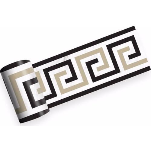 WSFS Hot 2M Self-Adhesive Side Line Tile Sticker Bathroom Kitchen Restaurant Wall Stair Floor Border Tile Sticker Wall Sticker H