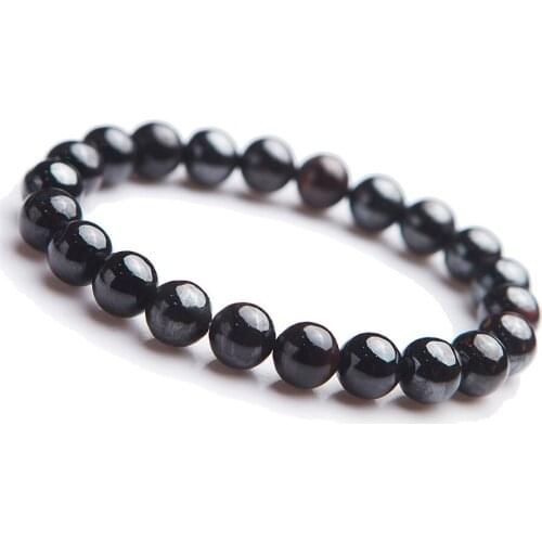South African Genuine Natural Sugilite Gems Stone Crystal Stretch Round Beads Bracelets For Women Female 9mm