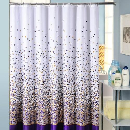 Shower Curtain Polyester Waterproof Bathing Cover Geometric Printed Bathing Shower Cover Home Bathroom Include Hooks Stocked