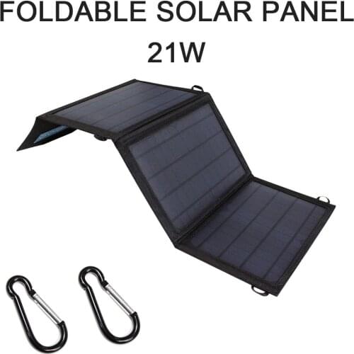 Phone Charger Foldable 20w usb Solar Panel Portable 21W Panels Solar with Dual 5v USB Ports for Power Bank
