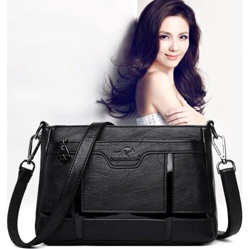 Women Fashion Leather Shoulder Bag Shopper Handbags Travel Top-Handle Tote Messenger Crossbody Bags
