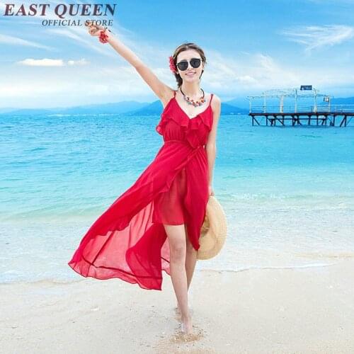 Beach Sexy V-neck Tunic Beach Dress Women Floral Print Casual Dress Tunic Sundress Vestidos NN0318 CE