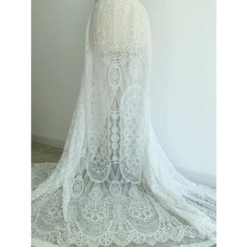 1 Yard French Chantilly Lace Fabric For Bridal Dress JMCX1213