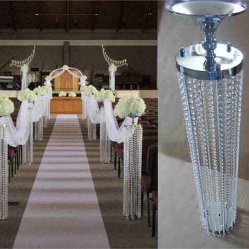120cm(H)*20cm(W) wedding Crystal Pillar Wedding Road Lead Party column Banquet decoration 10pcs/lot