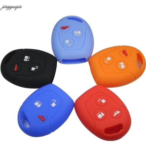 Jingyuqin 30pcs/lot 3 Buttons Remote Silicone Car Fob Key Case Cover For Ford Focus Mondeo Festiva Fusion Suit