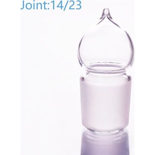 5pcs Transparent / brown glass stopper,Glass hollow plug,Joint 14/23,Grinding ball plug,Hollow plunger