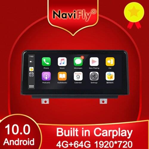 NaviFly Qualcomm Snapdrag 625 Carplay Android 10 Car dvd Player for BMW 3 series F30/F31/F34/1 series F20/F21/F32/F33/F36 NBT